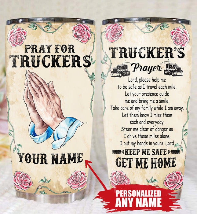 Qd - Personalized - Trucker's Prayer Tumbler