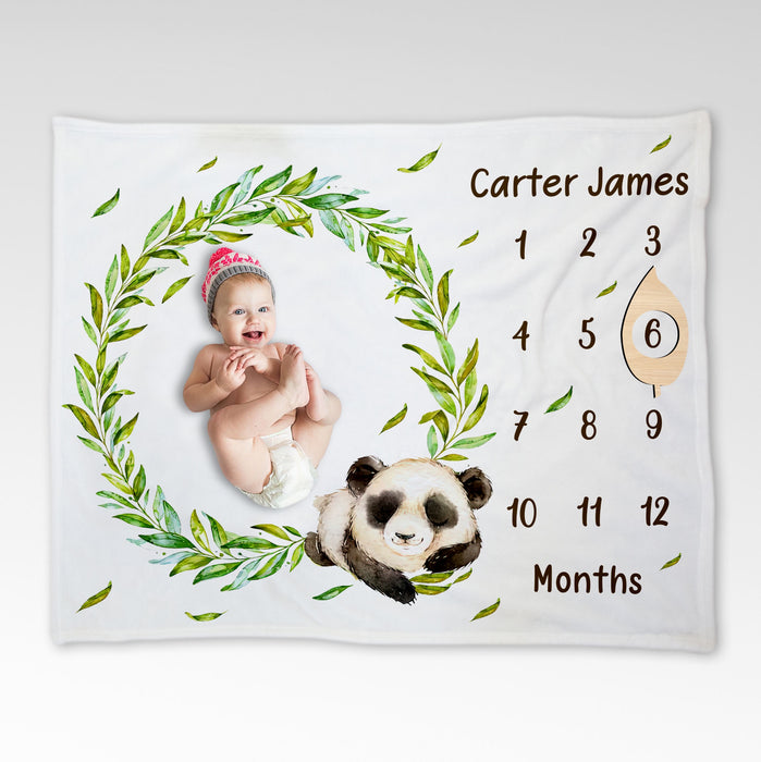 Custom Baby Monthly Milestone Blanket, Baby Birthday Blanket, Baby Shower Gift, Birthday Gifts For Baby