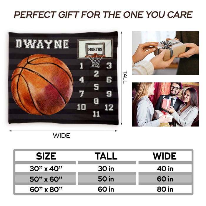 Basketball milestone online blanket