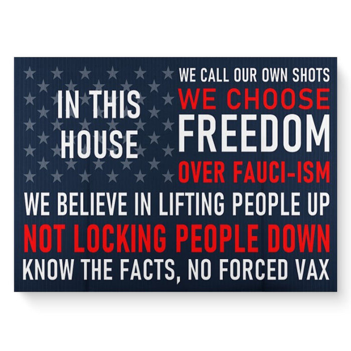 In This House We Choose Freedom Poster Canvas, Political Gifts, Anti Biden, Fjb, Gifts For Republican, Gifts For Friend For Family