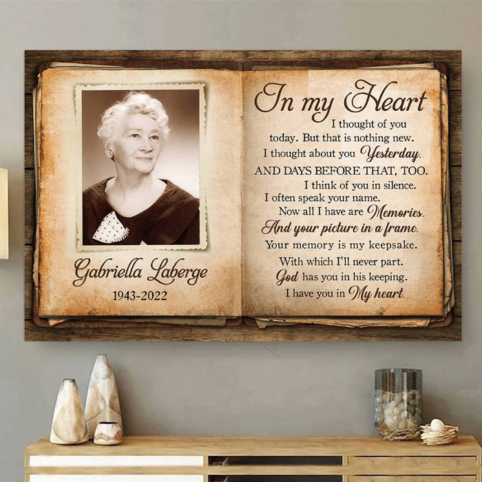 Personalized I Thought Of You Today Poster Canvas Wall Art Decorations, Memorial Sympathy Bereavement For Loss Of Mother