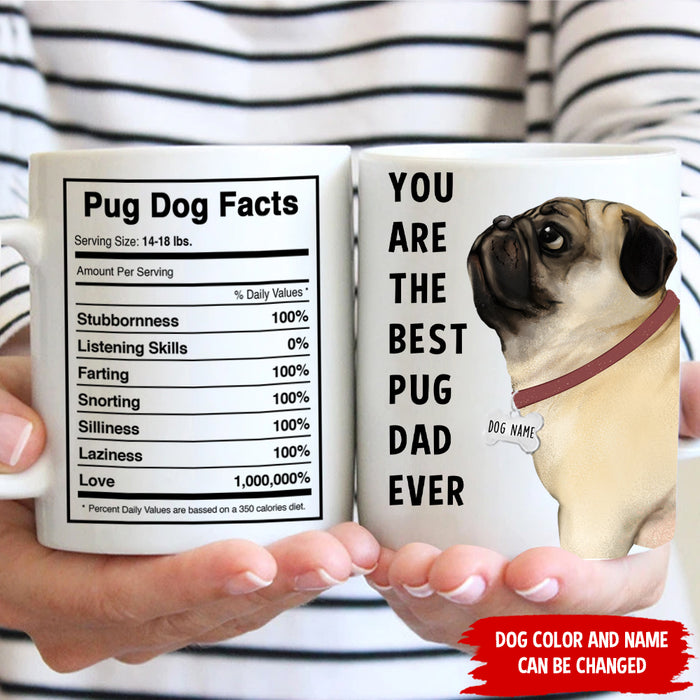 Personalized Pug Mug - You Are The Best Pug Mom - Dad Ever