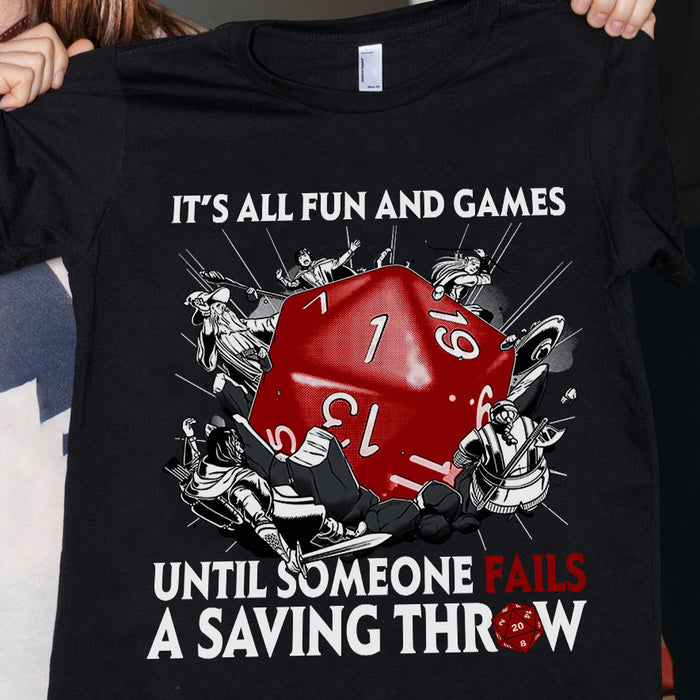 Dnd Fail A Saving Throw Shirt